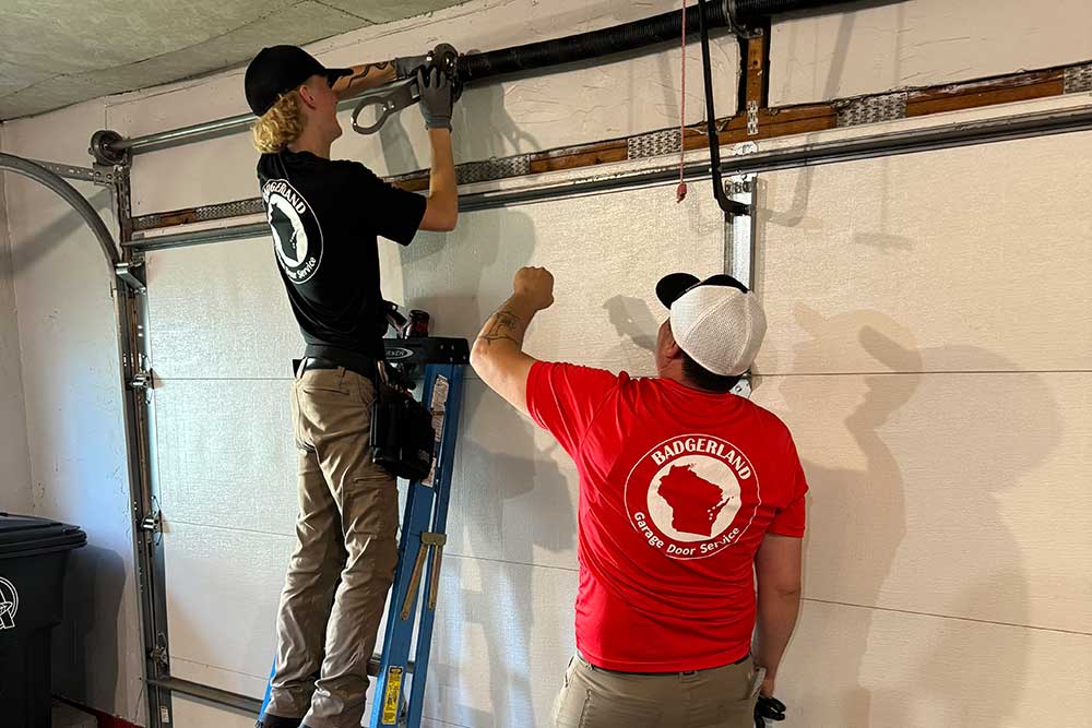 team working on Garage Door Spring Repair